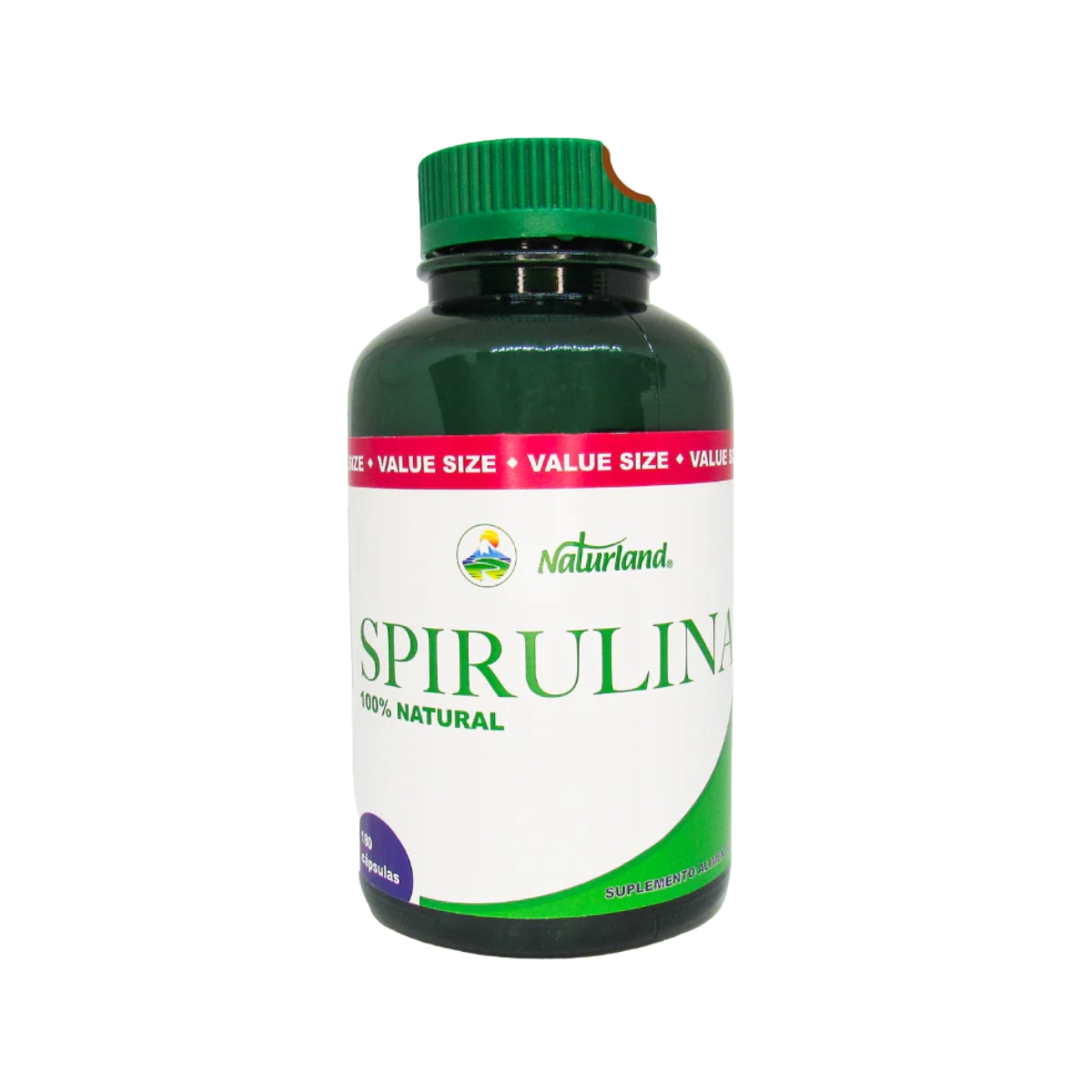 Spirulina X 180 Caps. Value Size Naturland
