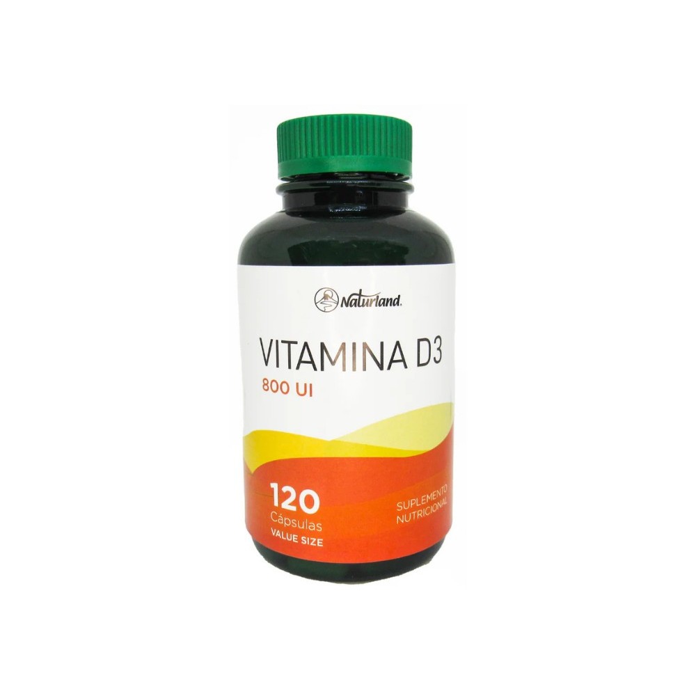 Vitamina D3 800UI 120 Cápsulas Naturland