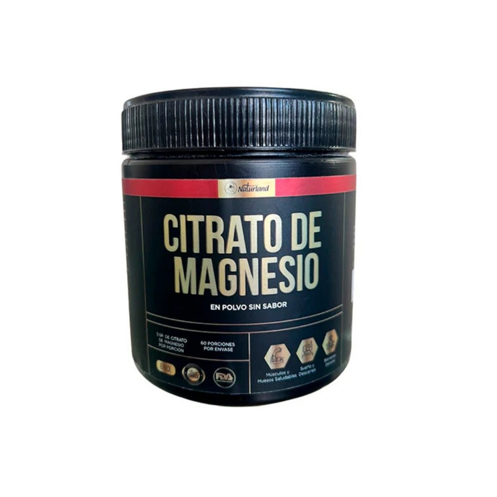 Citrato De Magnesio En Polvo 300 Gramos Naturland