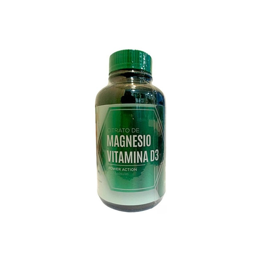 Citrato de Magnesio 500mg con Vitamina D3 1600 UI 200 Capsulas Vegano Naturland